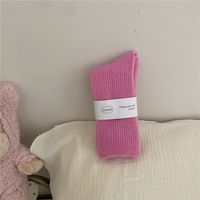 Women's Simple Style Solid Color Wool Polyacrylonitrile Fiber Crew Socks A Pair sku image 15