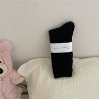 Women's Simple Style Solid Color Wool Polyacrylonitrile Fiber Crew Socks A Pair sku image 1