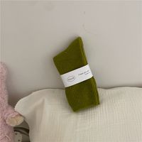 Women's Simple Style Solid Color Wool Polyacrylonitrile Fiber Crew Socks A Pair sku image 9