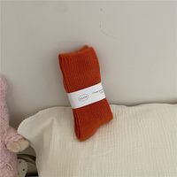 Women's Simple Style Solid Color Wool Polyacrylonitrile Fiber Crew Socks A Pair sku image 5