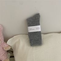 Women's Simple Style Solid Color Wool Polyacrylonitrile Fiber Crew Socks A Pair sku image 6
