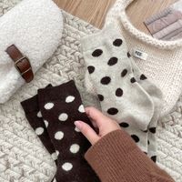 Women's Casual Simple Style Polka Dots Wool Jacquard Crew Socks A Pair main image 5