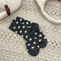 Women's Casual Simple Style Polka Dots Wool Jacquard Crew Socks A Pair sku image 4