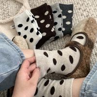 Women's Casual Simple Style Polka Dots Wool Jacquard Crew Socks A Pair main image 3