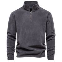 Men's Hoodies Long Sleeve Zipper Casual Simple Style Solid Color main image 4