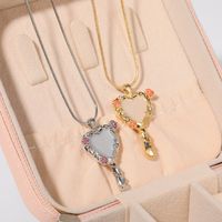 Cute Baroque Style Romantic Heart Shape Copper Plating 18k Gold Plated Pendant Necklace main image 1