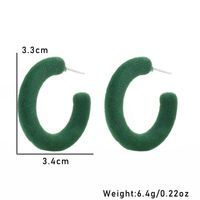 Wholesale Jewelry Vintage Style Solid Color Flocking Ear Studs main image 4