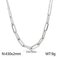 Wholesale Basic Solid Color Stainless Steel Titanium Steel Plating Gold Plated Necklace sku image 1
