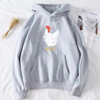 Sudaderas Con Capucha Para Mujer Manga Larga Impresión Ropa De Calle Letra Pollo main image 3