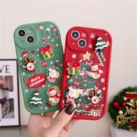 Cute Retro Santa Claus Elk Tpu   Phone Cases main image 1