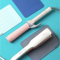 Lady Solid Color Silica Gel Hair Curler Heat Proof Mat 1 Piece main image 3