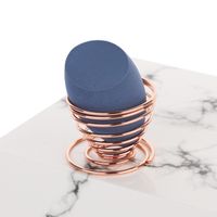 Simple Style Solid Color Metal Powder Puff Holder 1 Piece main image 6