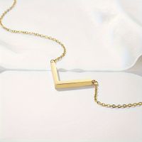 Wholesale Simple Style Korean Style Letter Stainless Steel Plating 18k Gold Plated Necklace main image 5