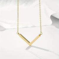 Wholesale Simple Style Korean Style Letter Stainless Steel Plating 18k Gold Plated Necklace main image 4
