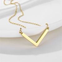 Wholesale Simple Style Korean Style Letter Stainless Steel Plating 18k Gold Plated Necklace main image 3