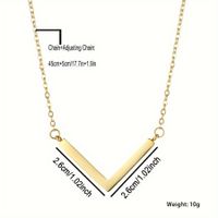Wholesale Simple Style Korean Style Letter Stainless Steel Plating 18k Gold Plated Necklace main image 6