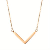 Wholesale Simple Style Korean Style Letter Stainless Steel Plating 18k Gold Plated Necklace sku image 2