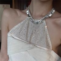 Elegante Estilo Vintage Geométrico Aleación Enchapado Embutido Diamantes De Imitación Plateado Mujeres Collar main image 3