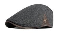 Men's Basic Simple Style Solid Color Curved Eaves Beret Hat main image 4