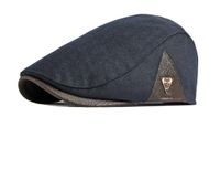 Men's Basic Simple Style Solid Color Curved Eaves Beret Hat sku image 1