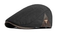 Men's Basic Simple Style Solid Color Curved Eaves Beret Hat main image 2