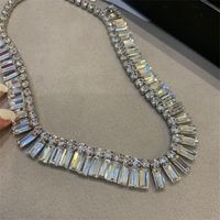 Elegant Vintage Style Geometric Alloy Plating Inlay Rhinestones Silver Plated Women's Necklace main image 8