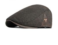 Men's Basic Simple Style Solid Color Curved Eaves Beret Hat sku image 2