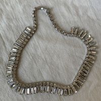 Elegant Vintage Style Geometric Alloy Plating Inlay Rhinestones Silver Plated Women's Necklace sku image 1