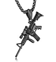 Casual Classic Style Cross Pistol Solid Color Alloy Plating Men's Pendant Necklace main image 4