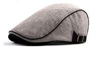 Unisex Basic Retro British Style Solid Color Curved Eaves Beret Hat main image 5