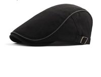 Unisex Basic Retro British Style Solid Color Curved Eaves Beret Hat main image 3