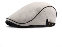 Unisex Basic Retro British Style Solid Color Curved Eaves Beret Hat main image 4