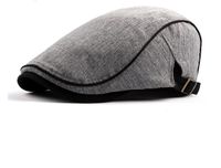 Unisex Basic Retro British Style Solid Color Curved Eaves Beret Hat main image 2