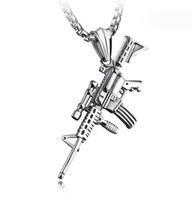 Casual Classic Style Cross Pistol Solid Color Alloy Plating Men's Pendant Necklace main image 2