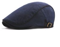 Unisex Basic Retro British Style Solid Color Curved Eaves Beret Hat sku image 2