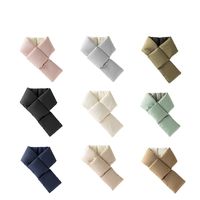 Women's Simple Style Solid Color Silk Cotton Plush Down Cloth Scarf main image 2