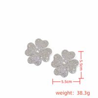 1 Pair Casual Retro Flower Plating Inlay Alloy Rhinestones Silver Plated Ear Studs main image 2