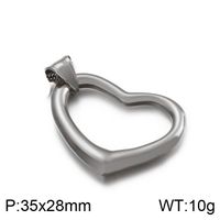 1 Piece Stainless Steel 18K Gold Plated Heart Shape sku image 3