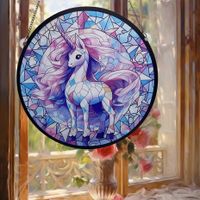 Cartoon Style Cute Unicorn Arylic Pendant Wall Art main image 3