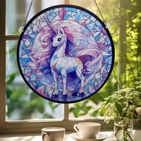 Cartoon Style Cute Unicorn Arylic Pendant Wall Art main image 1