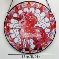 Cartoon Style Cute Unicorn Arylic Pendant Wall Art main image 2