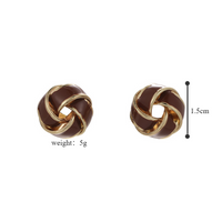 1 Pair Simple Style Classic Style Color Block Alloy Ear Studs main image 9