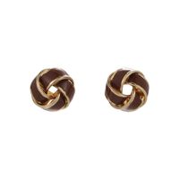 1 Pair Simple Style Classic Style Color Block Alloy Ear Studs main image 7