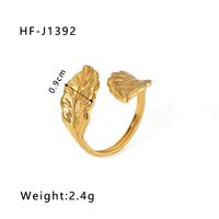 Stainless Steel 18K Gold Plated Modern Style Plating Geometric Open Rings sku image 5
