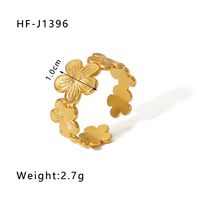 Stainless Steel 18K Gold Plated Modern Style Plating Geometric Open Rings sku image 6
