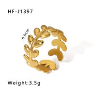 Stainless Steel 18K Gold Plated Modern Style Plating Geometric Open Rings sku image 28