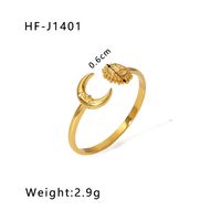 Stainless Steel 18K Gold Plated Modern Style Plating Geometric Open Rings sku image 27