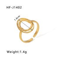 Rostfreier Stahl 18 Karat Vergoldet Moderner Stil Überzug Geometrisch Offener Ring sku image 15
