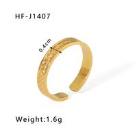 Stainless Steel 18K Gold Plated Modern Style Plating Geometric Open Rings sku image 14