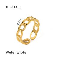Stainless Steel 18K Gold Plated Modern Style Plating Geometric Open Rings sku image 15